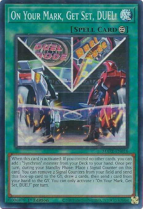 On Your Mark, Get Set, DUEL! [MAZE-EN016] Super Rare | Deep Dive Games St. Marys