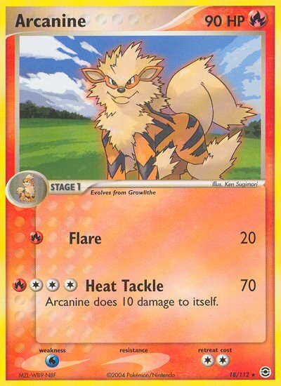 Arcanine (18/112) [EX: FireRed & LeafGreen] | Deep Dive Games St. Marys