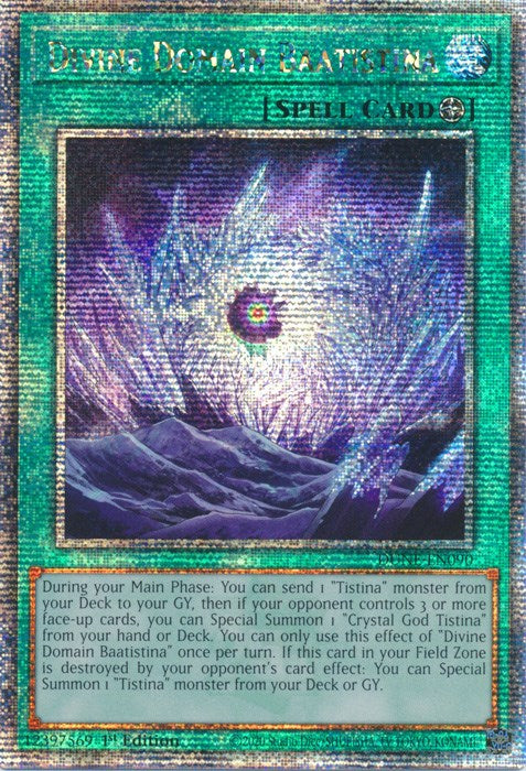 Divine Domain Baatistina [DUNE-EN090] Quarter Century Secret Rare | Deep Dive Games St. Marys