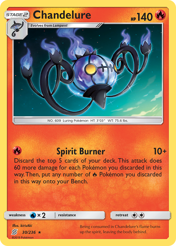 Chandelure (30/236) [Sun & Moon: Unified Minds] | Deep Dive Games St. Marys