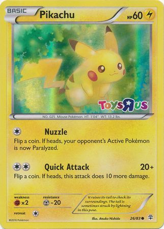 Pikachu (26/83) (Toys R Us Promo) [Miscellaneous Cards] | Deep Dive Games St. Marys