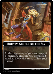 Bounty: Squeakers the Sly // Bounty Rules Double-Sided Token [Outlaws of Thunder Junction Commander Tokens] | Deep Dive Games St. Marys