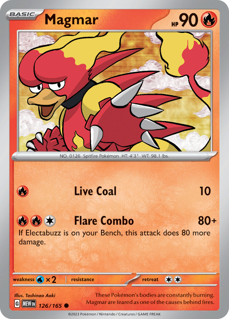 Magmar (126/165) [Scarlet & Violet 151] | Deep Dive Games St. Marys