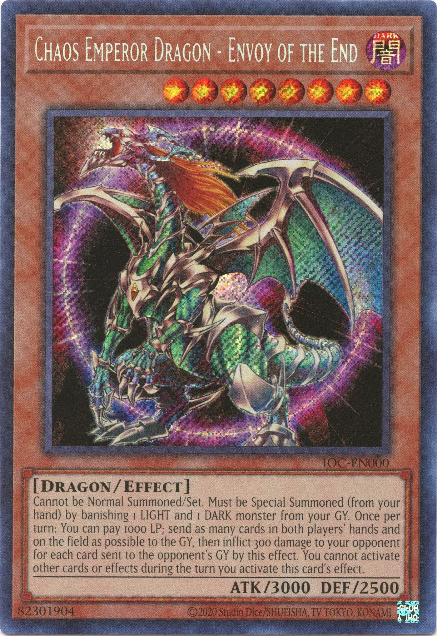 Chaos Emperor Dragon - Envoy of the End (25th Anniversary) [IOC-EN000] Secret Rare | Deep Dive Games St. Marys