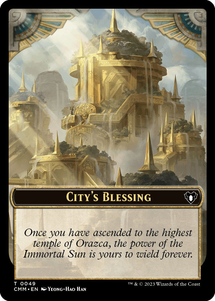 City's Blessing // Dragon Egg Double-Sided Token [Commander Masters Tokens] | Deep Dive Games St. Marys