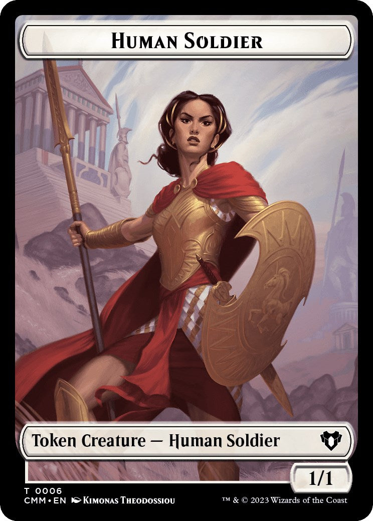 Human Soldier // Zombie (0013) Double-Sided Token [Commander Masters Tokens] | Deep Dive Games St. Marys