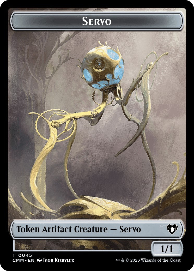 Servo // Emblem - Daretti, Scrap Savant Double-Sided Token [Commander Masters Tokens] | Deep Dive Games St. Marys