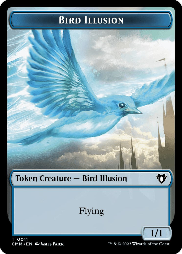 City's Blessing // Bird Illusion Double-Sided Token [Commander Masters Tokens] | Deep Dive Games St. Marys