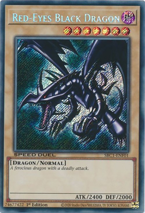 Red-Eyes Black Dragon [SBC1-ENF01] Secret Rare | Deep Dive Games St. Marys