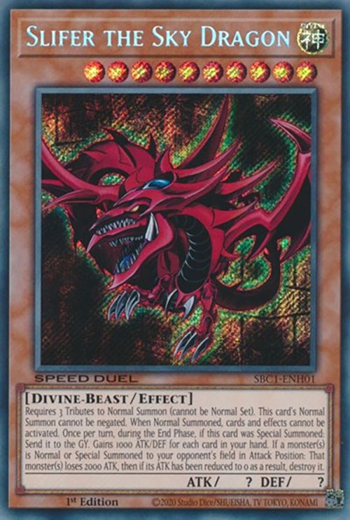 Slifer the Sky Dragon [SBC1-ENH01] Secret Rare | Deep Dive Games St. Marys