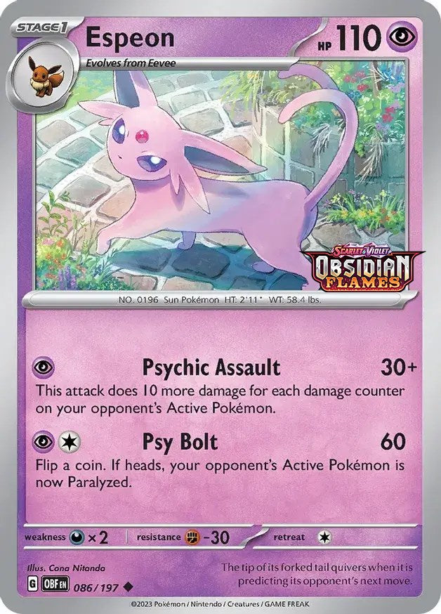 Espeon (086/197) (Best Buy Exclusive) [Scarlet & Violet: Black Star Promos] | Deep Dive Games St. Marys