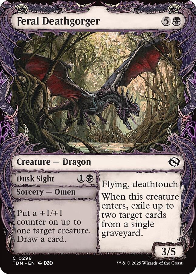 Feral Deathgorger (Showcase) [Tarkir: Dragonstorm] | Deep Dive Games St. Marys