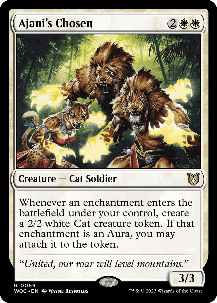 Ajani's Chosen [Wilds of Eldraine Commander] | Deep Dive Games St. Marys