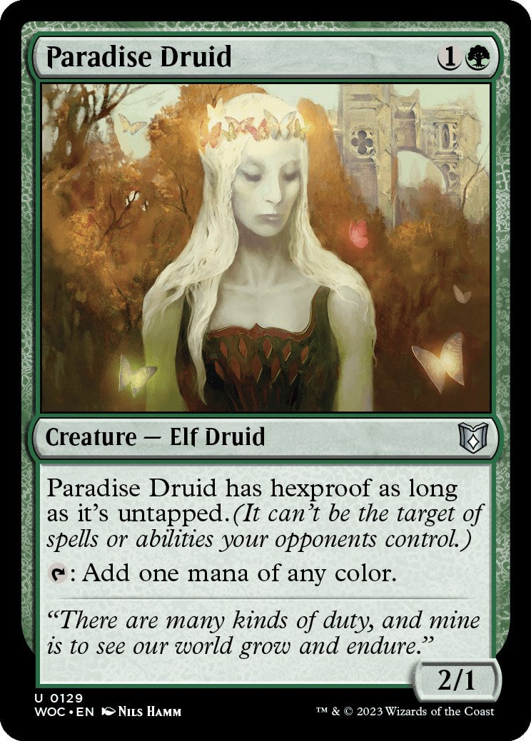 Paradise Druid [Wilds of Eldraine Commander] | Deep Dive Games St. Marys