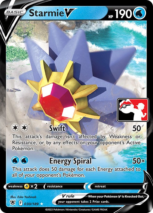 Starmie V (030/189) [Prize Pack Series Three] | Deep Dive Games St. Marys