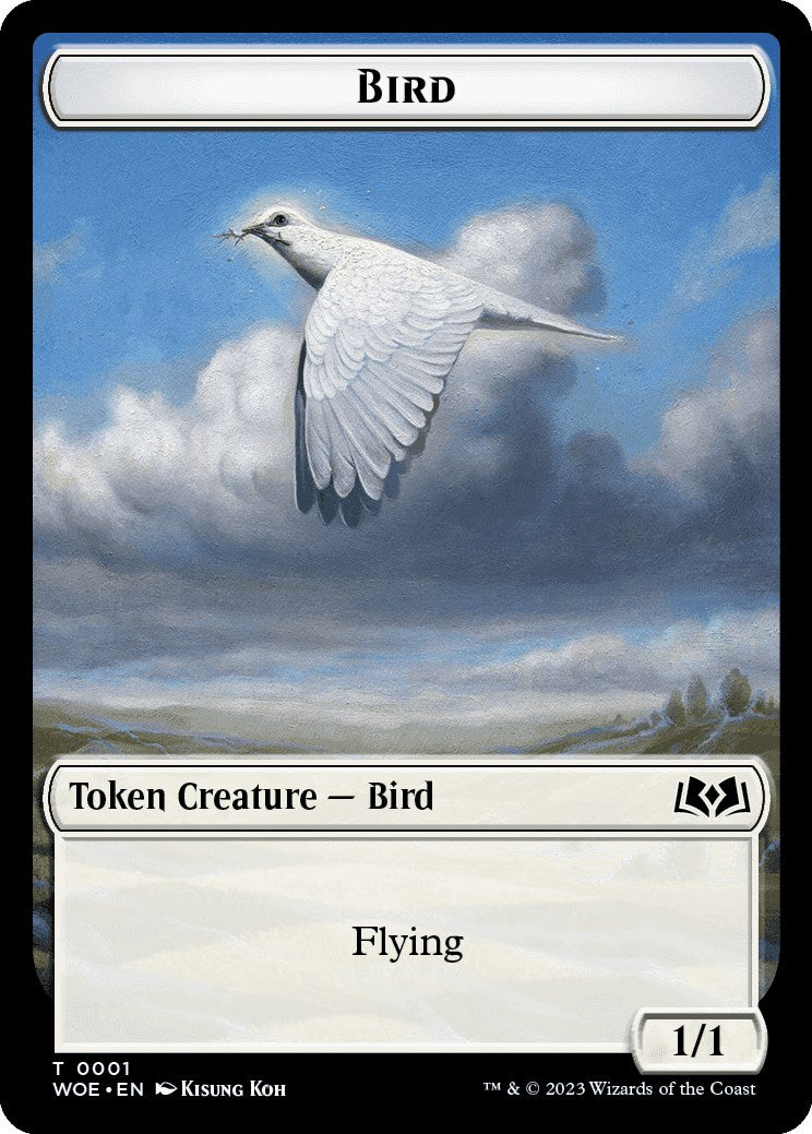 Bird Token [Wilds of Eldraine Tokens] | Deep Dive Games St. Marys