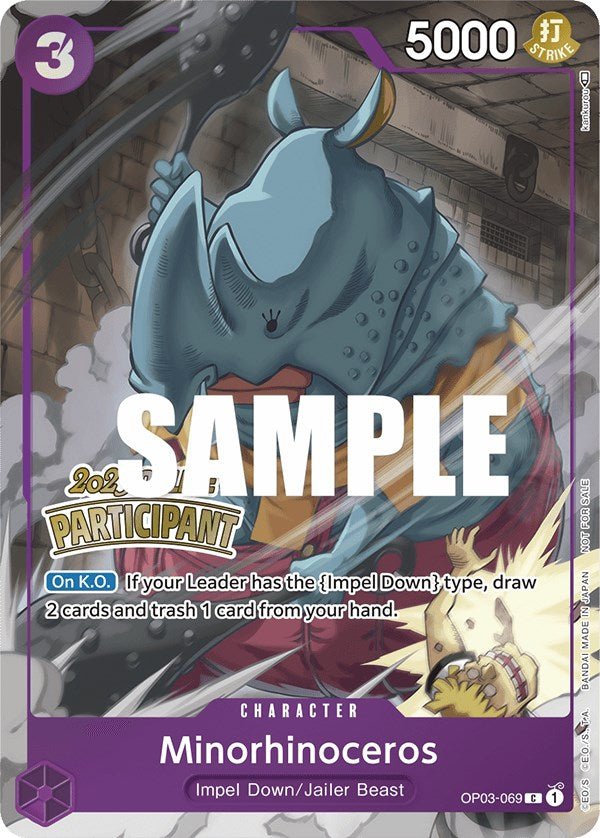 Minorhinoceros (Online Regional 2023) [Participant] [One Piece Promotion Cards] | Deep Dive Games St. Marys