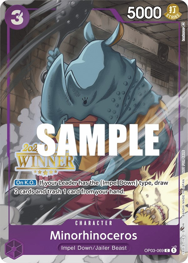 Minorhinoceros (Online Regional 2023) [Winner] [One Piece Promotion Cards] | Deep Dive Games St. Marys