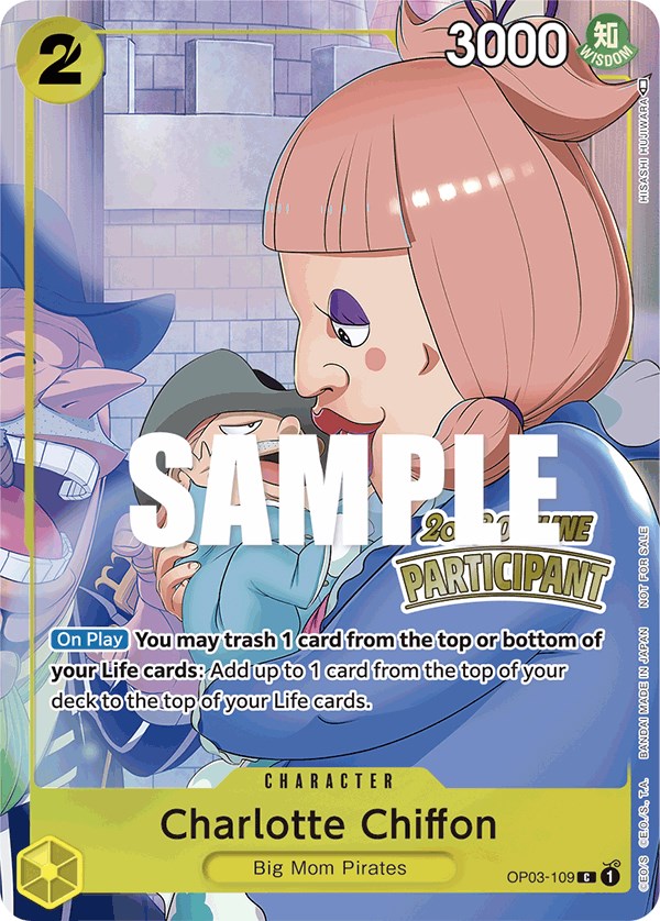 Charlotte Chiffon (Offline Regional 2023) [Participant] [One Piece Promotion Cards] | Deep Dive Games St. Marys