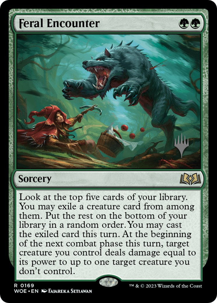 Feral Encounter (Promo Pack) [Wilds of Eldraine Promos] | Deep Dive Games St. Marys