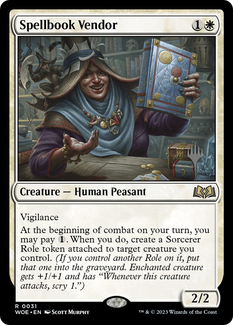 Spellbook Vendor (Promo Pack) [Wilds of Eldraine Promos] | Deep Dive Games St. Marys