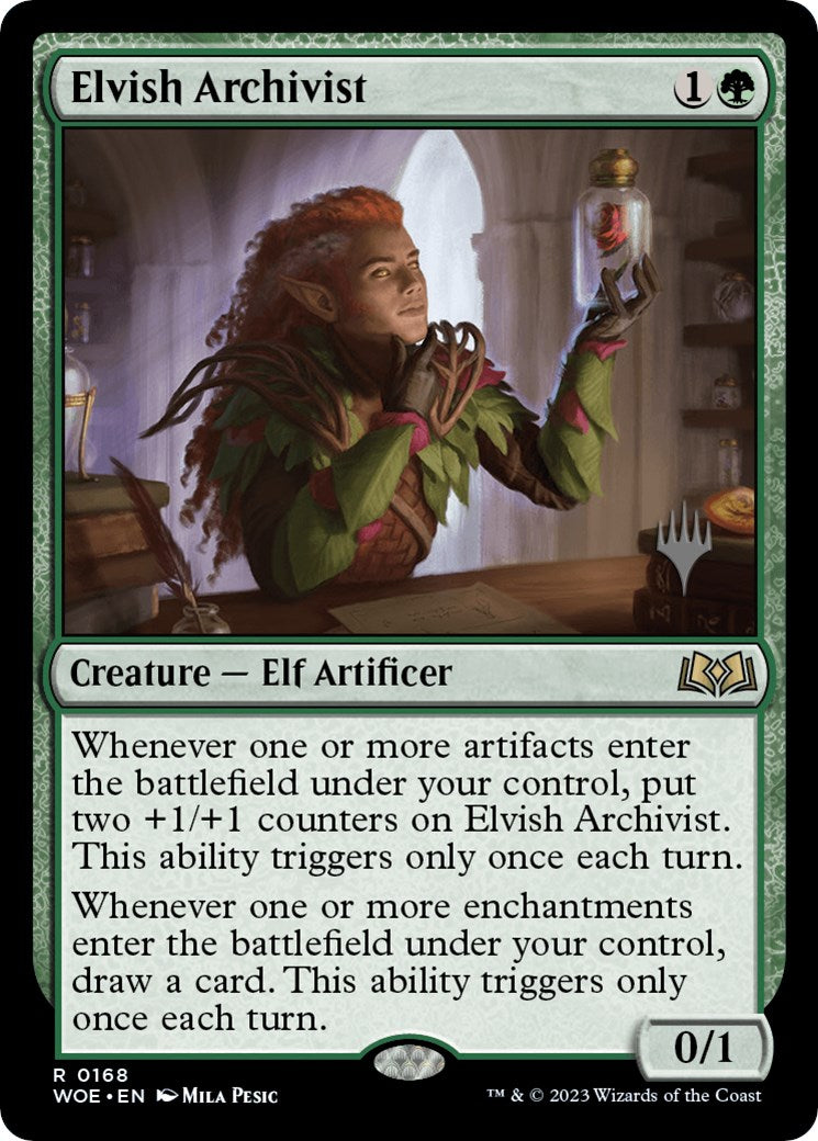 Elvish Archivist (Promo Pack) [Wilds of Eldraine Promos] | Deep Dive Games St. Marys