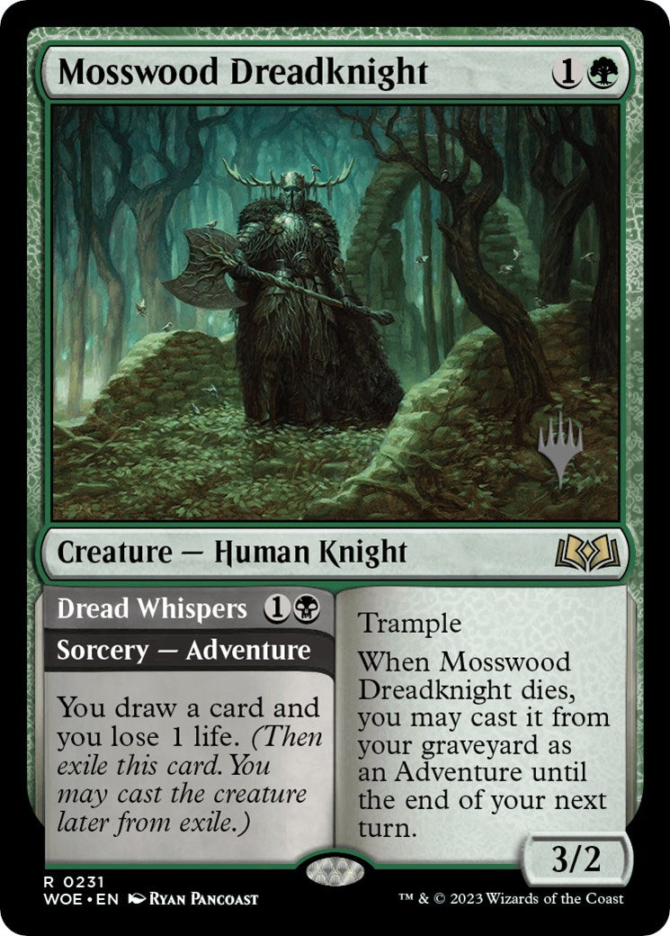 Mosswood Dreadknight // Dread Whispers (Promo Pack) [Wilds of Eldraine Promos] | Deep Dive Games St. Marys