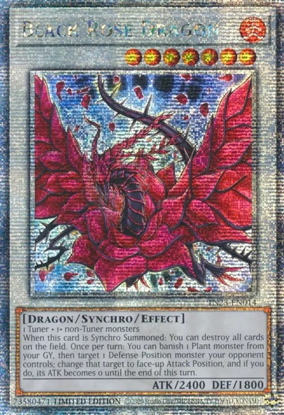 Black Rose Dragon [TN23-EN014] Quarter Century Secret Rare | Deep Dive Games St. Marys