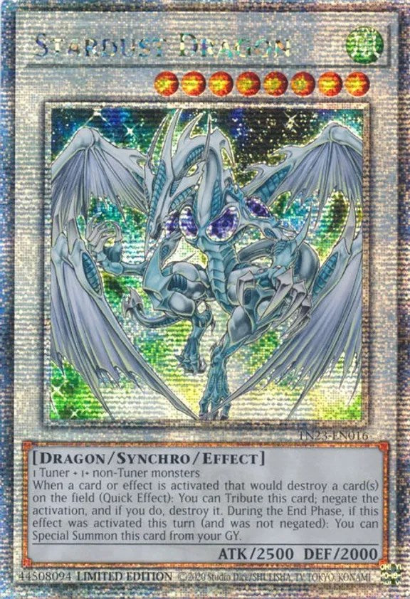 Stardust Dragon [TN23-EN016] Quarter Century Secret Rare | Deep Dive Games St. Marys