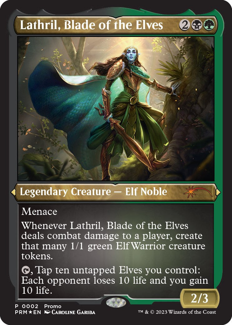 Lathril, Blade of the Elves (Foil Etched) [Media Promos] | Deep Dive Games St. Marys