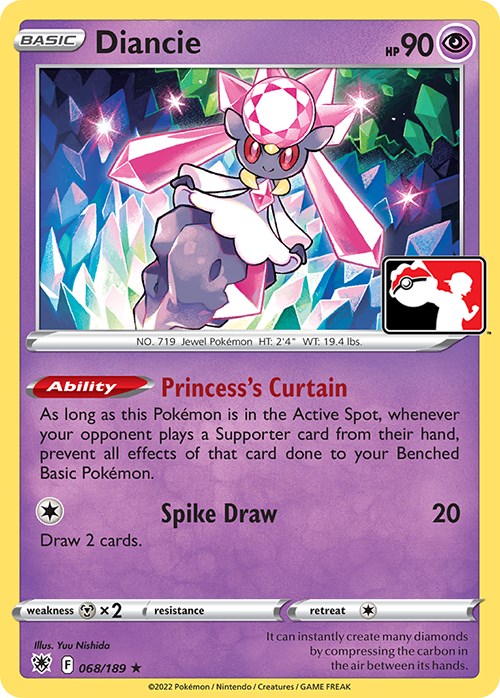 Diancie (068/189) [Prize Pack Series Three] | Deep Dive Games St. Marys