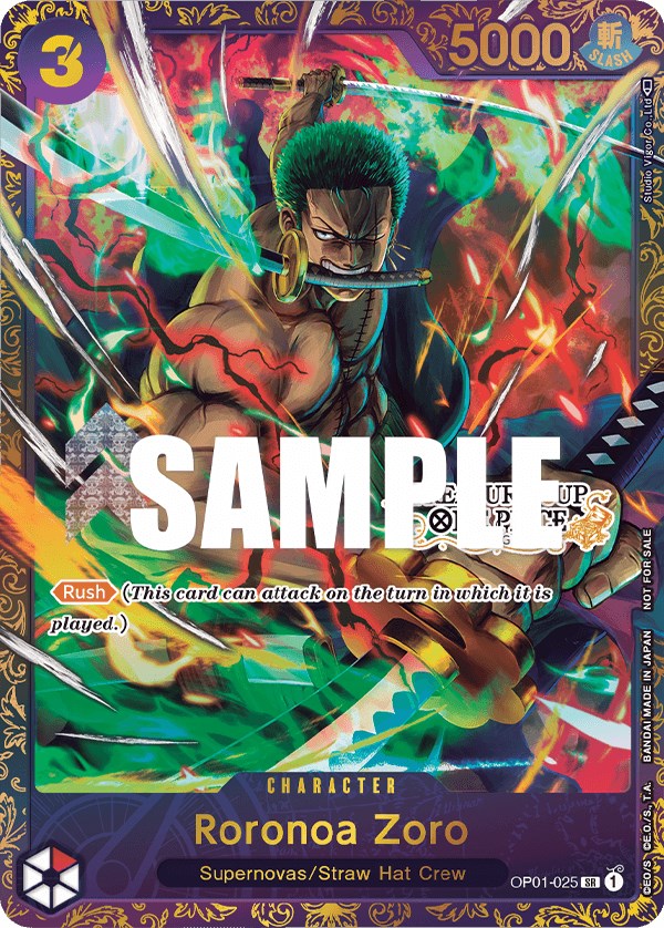 Roronoa Zoro (OP01-025) (Treasure Cup) [One Piece Promotion Cards] | Deep Dive Games St. Marys