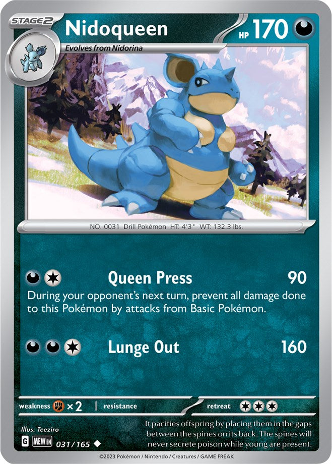 Nidoqueen (031/165) [Scarlet & Violet 151] | Deep Dive Games St. Marys