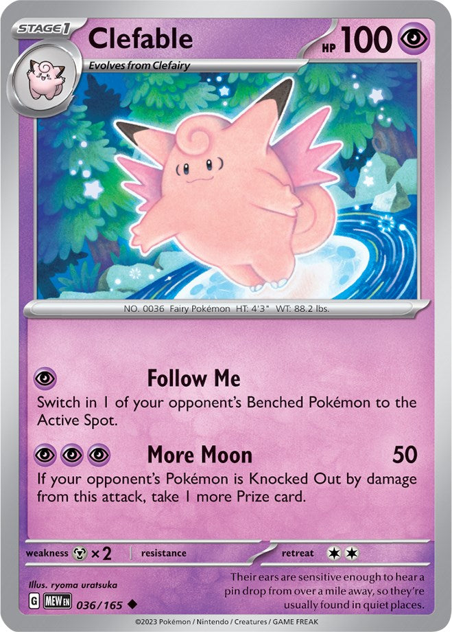 Clefable (036/165) [Scarlet & Violet 151] | Deep Dive Games St. Marys