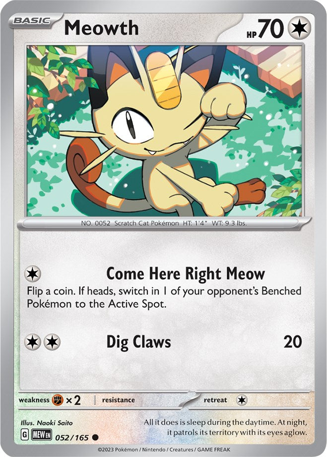 Meowth (052/165) [Scarlet & Violet: 151] | Deep Dive Games St. Marys