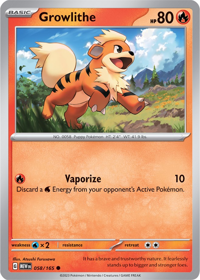 Growlithe (058/165) [Scarlet & Violet 151] | Deep Dive Games St. Marys