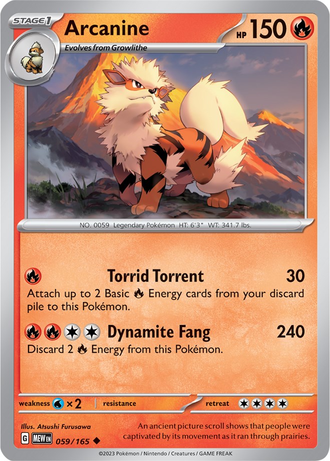 Arcanine (059/165) [Scarlet & Violet 151] | Deep Dive Games St. Marys