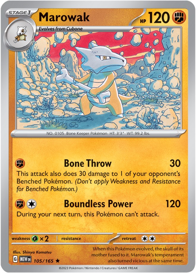 Marowak (105/165) [Scarlet & Violet 151] | Deep Dive Games St. Marys