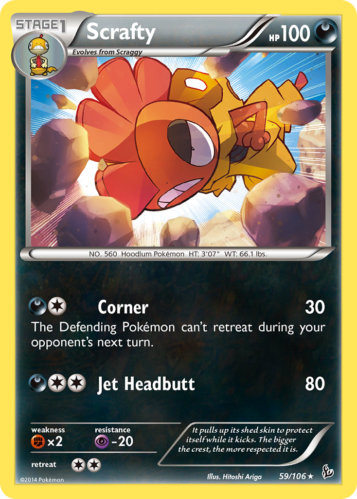 Scrafty (59/106) [XY: Flashfire] | Deep Dive Games St. Marys