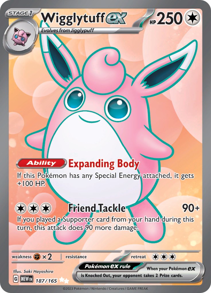 Wigglytuff ex (187/165) [Scarlet & Violet 151] | Deep Dive Games St. Marys