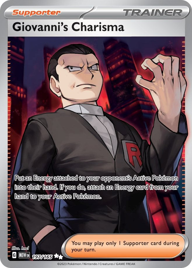 Giovanni's Charisma (197/165) [Scarlet & Violet 151] | Deep Dive Games St. Marys