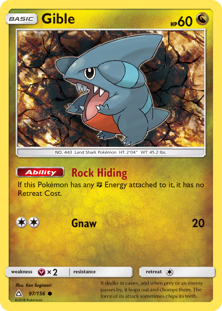 Gible (97/156) [Sun & Moon: Ultra Prism] | Deep Dive Games St. Marys