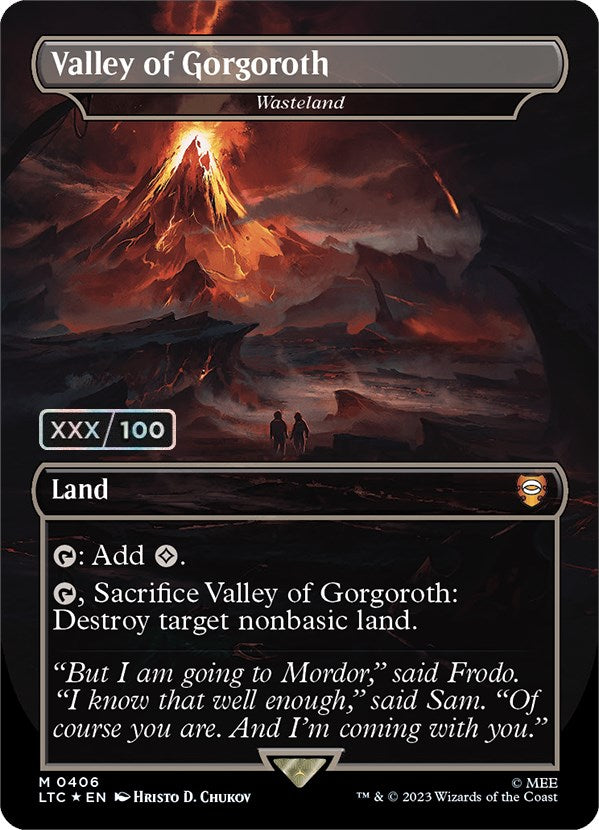 Valley of Gorgoroth - Wasteland (Serialized) [The Lord of the Rings: Tales of Middle-Earth Commander] | Deep Dive Games St. Marys