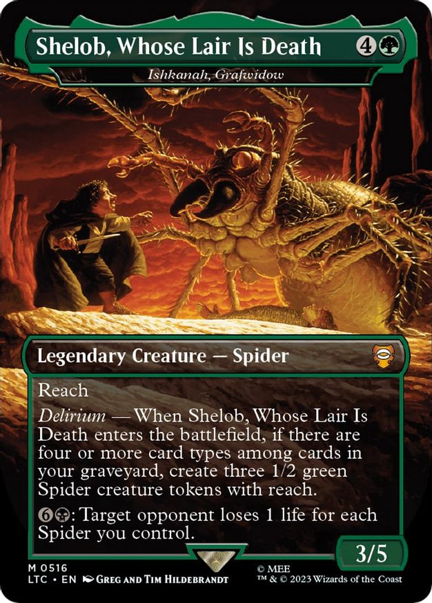 Shelob, Whose Lair Is Death - Ishkanah, Grafwidow (Borderless) [The Lord of the Rings: Tales of Middle-Earth Commander] | Deep Dive Games St. Marys