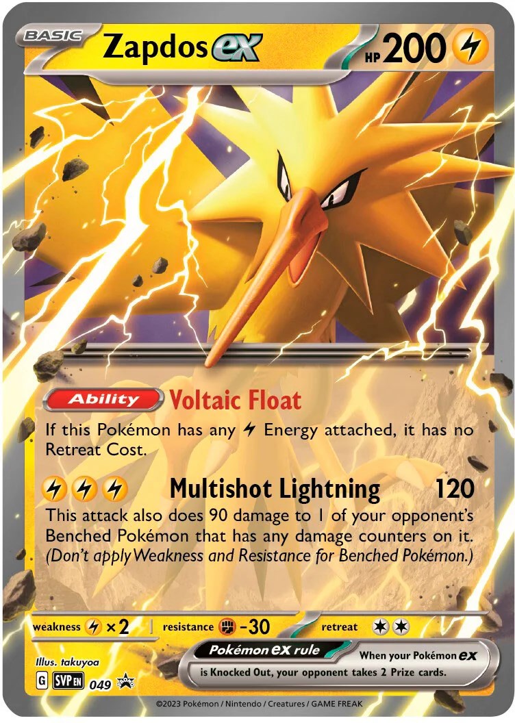 Zapdos ex (049) [Scarlet & Violet: Black Star Promos] | Deep Dive Games St. Marys