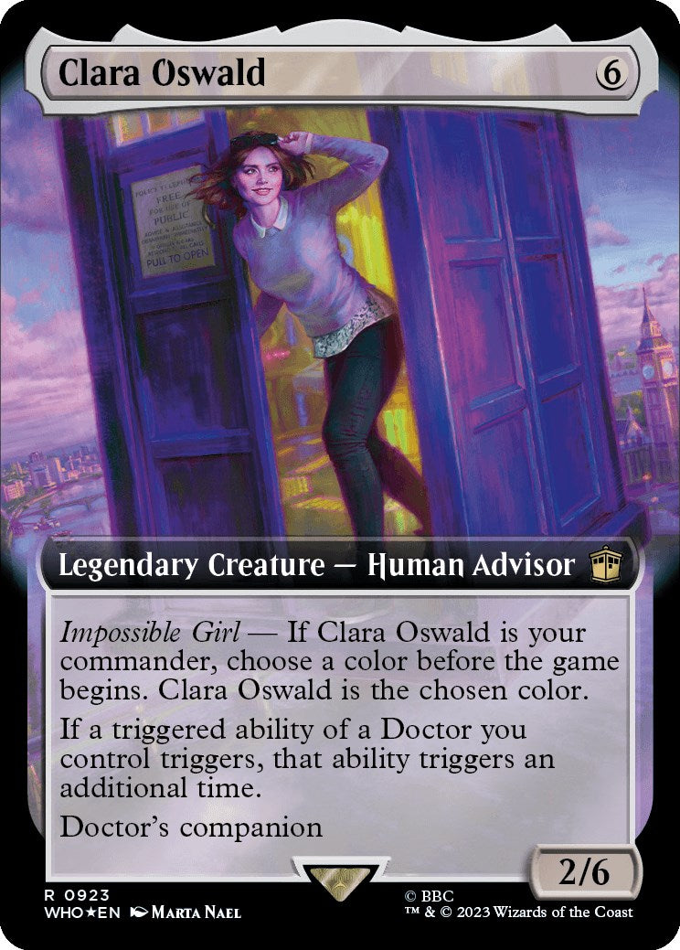 Clara Oswald (Extended Art) (Surge Foil) [Doctor Who] | Deep Dive Games St. Marys