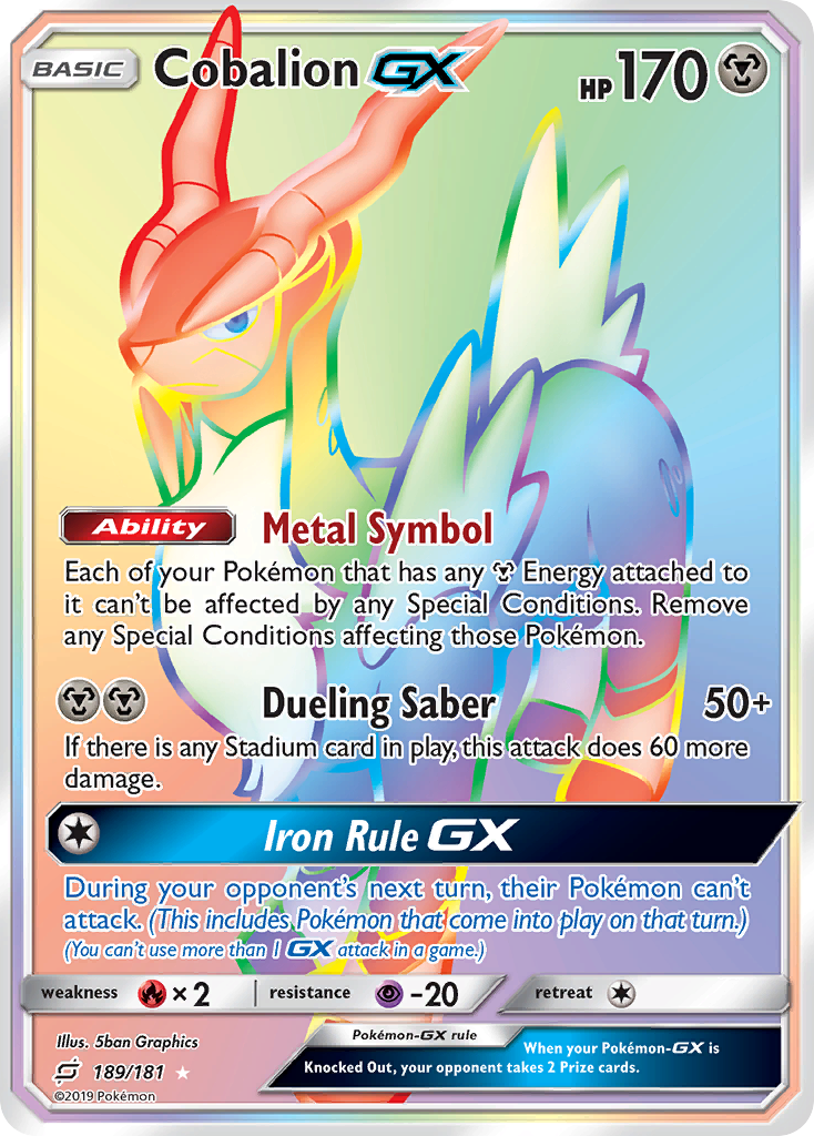 Cobalion GX (189/181) [Sun & Moon: Team Up] | Deep Dive Games St. Marys