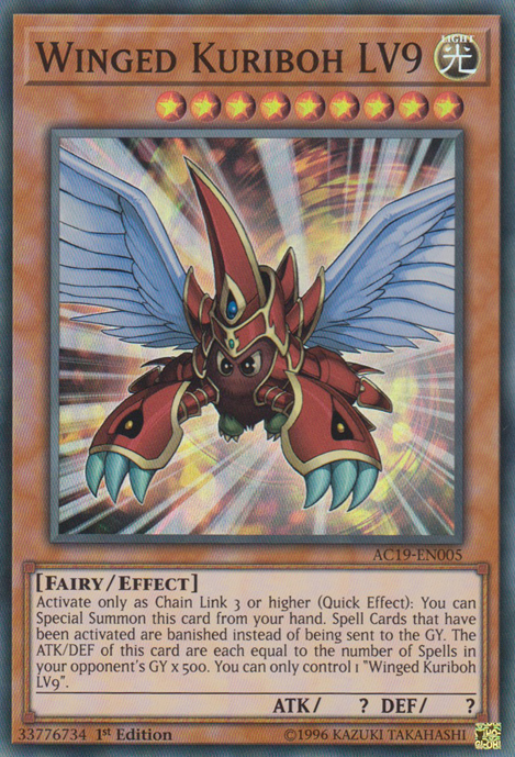 Winged Kuriboh LV9 [AC19-EN005] Super Rare | Deep Dive Games St. Marys