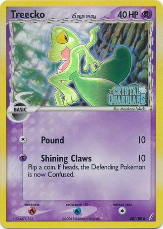 Treecko (68/100) (Delta Species) (Stamped) [EX: Crystal Guardians] | Deep Dive Games St. Marys