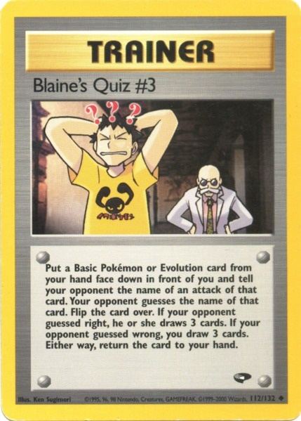 Blaine's Quiz #3 (112/132) [Gym Challenge Unlimited] | Deep Dive Games St. Marys